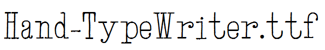 Hand-TypeWriter.ttf
