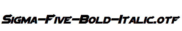 Sigma-Five-Bold-Italic.otf