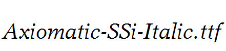 Axiomatic-SSi-Italic.ttf