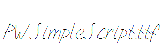 PWSimpleScript.ttf