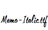 Memo-Italic.ttf