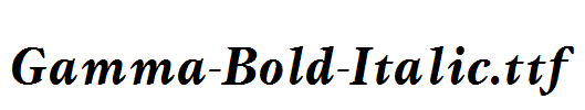 Gamma-Bold-Italic.ttf