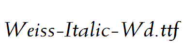 Weiss-Italic-Wd.ttf