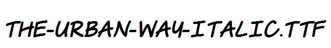 The-Urban-Way-Italic.ttf