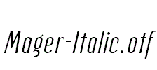 Mager-Italic.otf