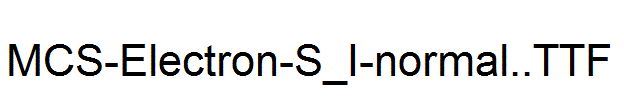 MCS-Electron-S_I-normal..ttf