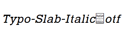 Typo-Slab-Italic.otf