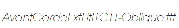 AvantGardeExtLitITCTT-Oblique.ttf