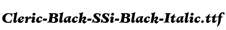 Cleric-Black-SSi-Black-Italic.ttf