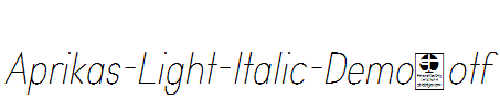 Aprikas-Light-Italic-Demo.otf