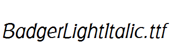 BadgerLightItalic.ttf