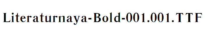 Literaturnaya-Bold-001.001.ttf