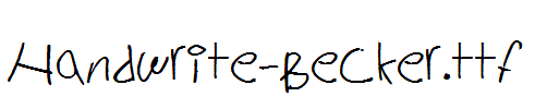 Handwrite-Becker.ttf