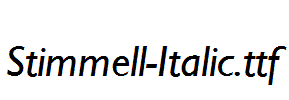 Stimmell-Italic.ttf