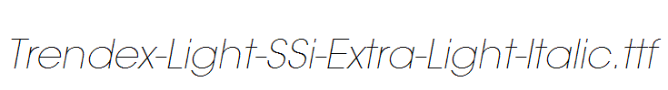 Trendex-Light-SSi-Extra-Light-Italic.ttf