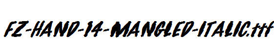 FZ-HAND-14-MANGLED-ITALIC.ttf