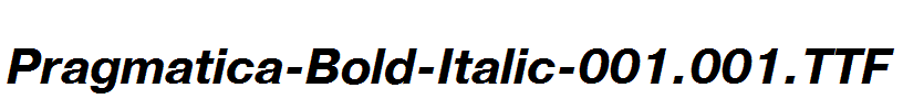 Pragmatica-Bold-Italic-001.001.ttf