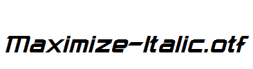 Maximize-Italic.otf