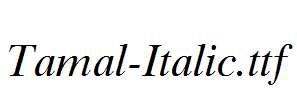 Tamal-Italic.ttf