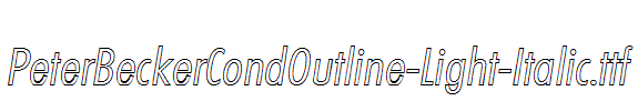 PeterBeckerCondOutline-Light-Italic.ttf