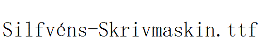 Silfvéns-Skrivmaskin.ttf