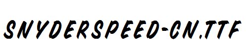 SnyderSpeed-Cn.ttf