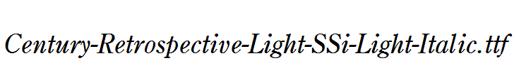 Century-Retrospective-Light-SSi-Light-Italic.ttf