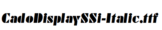 CadoDisplaySSi-Italic.ttf