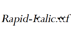 Rapid-Italic.ttf