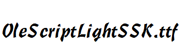 OleScriptLightSSK.ttf