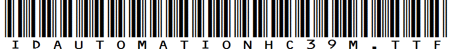 IDAutomationHC39M.ttf