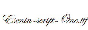 Esenin-script-One.ttf