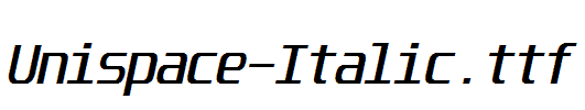 Unispace-Italic.ttf