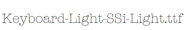 Keyboard-Light-SSi-Light.ttf