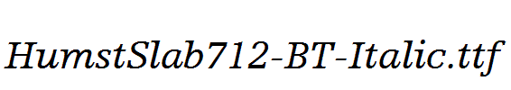 HumstSlab712-BT-Italic.ttf