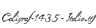 Caligraf-1435-Italic.ttf