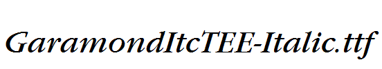 GaramondItcTEE-Italic.ttf