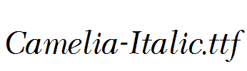 Camelia-Italic.ttf