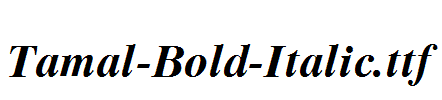 Tamal-Bold-Italic.ttf