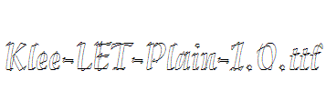 Klee-LET-Plain-1.0.ttf