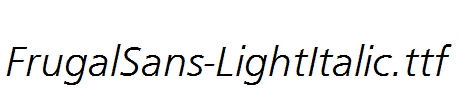 FrugalSans-LightItalic.ttf