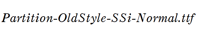 Partition-OldStyle-SSi-Normal.ttf
