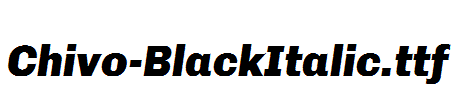 Chivo-BlackItalic.ttf