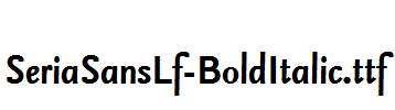 SeriaSansLf-BoldItalic.ttf