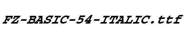 FZ-BASIC-54-ITALIC.ttf