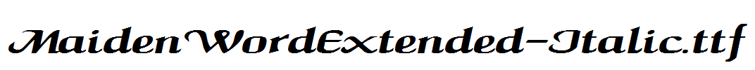 MaidenWordExtended-Italic.ttf