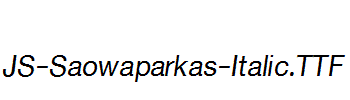 JS-Saowaparkas-Italic.ttf