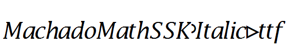 MachadoMathSSK-Italic.ttf