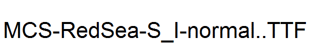 MCS-RedSea-S_I-normal..ttf