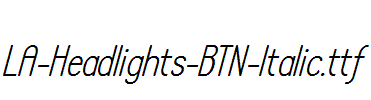 LA-Headlights-BTN-Italic.ttf